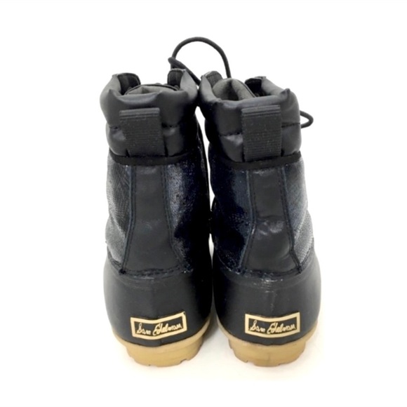 SAM Edelman Caldwell Winter Lace up Duck Boot in Metallic Black - Picture 7 of 8